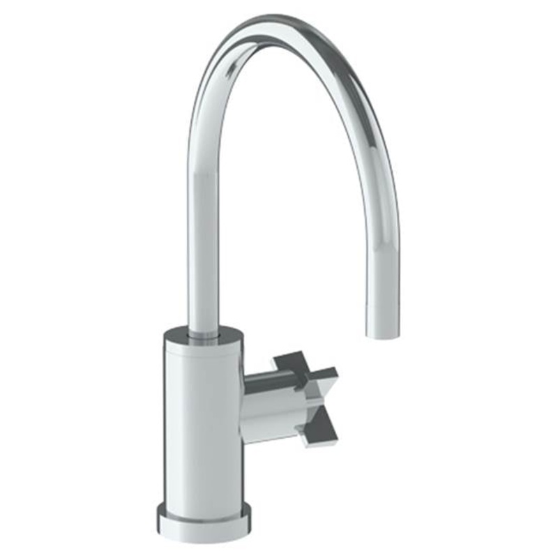 Watermark 37-7.3G-BL3 Blue Deck Mounted 1 Hole Gooseneck Kitchen Faucet