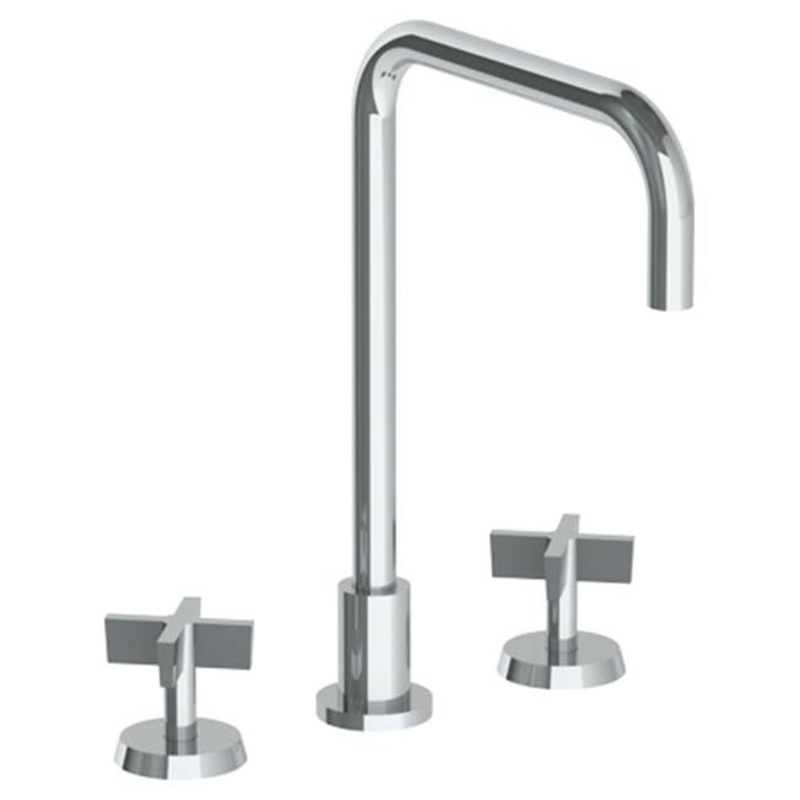 Watermark 37-7-BL3 Blue Deck Mounted 3 Hole Square Top Kitchen Faucet