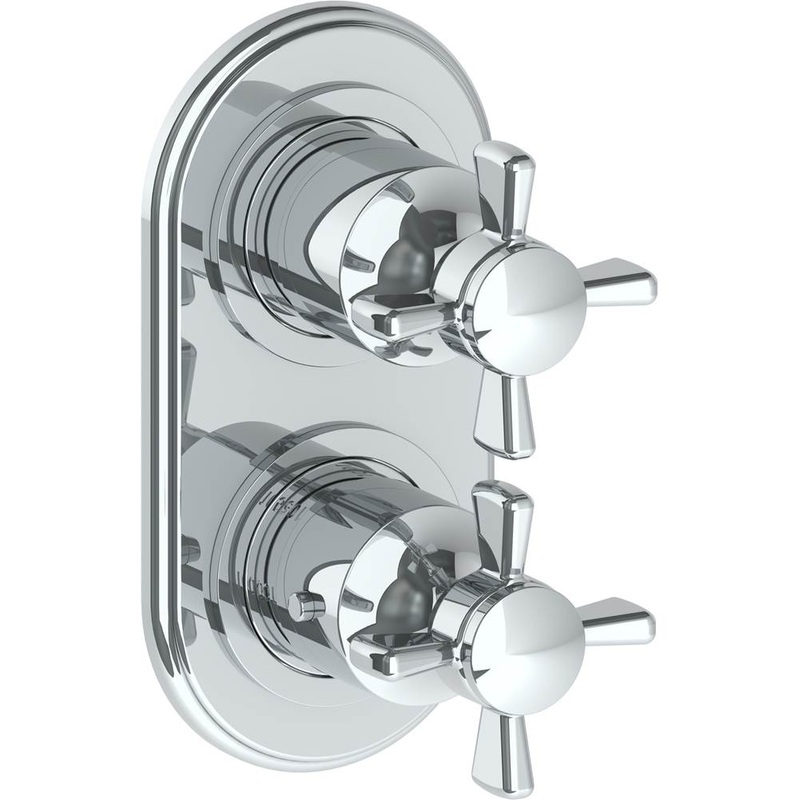 Watermark 34-T25-B9M Haley Wall Mounted Mini Thermostatic Shower Trim With Built-In Control 3-1/2 X 6-1/4.