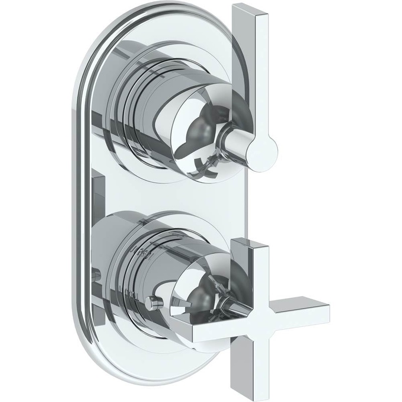 Watermark 34-T25-DD2 Haley Wall Mounted Mini Thermostatic Shower Trim With Built-In Control 3-1/2 X 6-1/4.