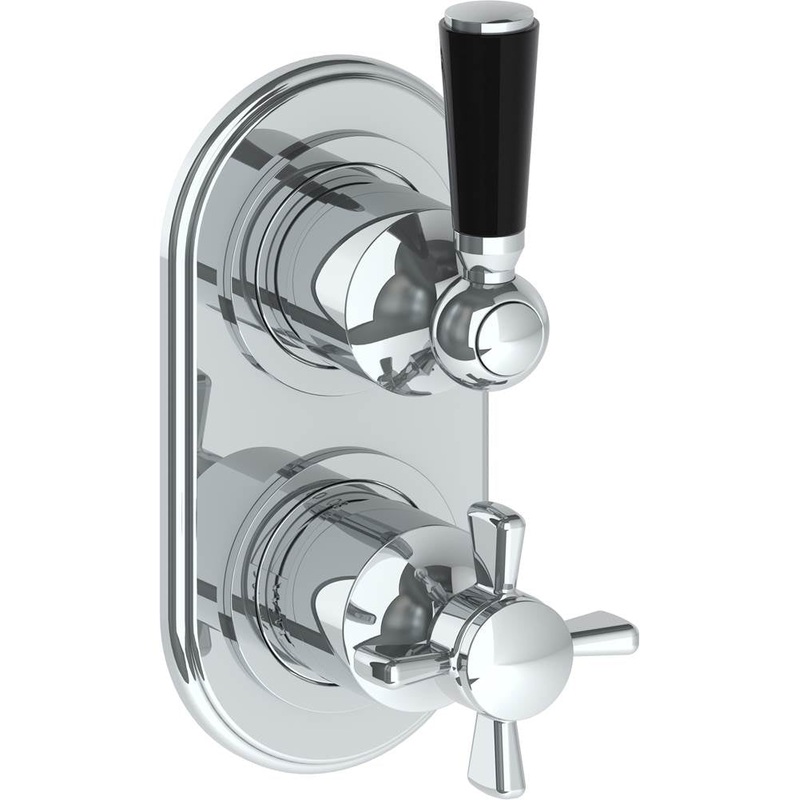 Watermark 34-T25-H4 Haley Wall Mounted Mini Thermostatic Shower Trim With Built-In Control 3-1/2 X 6-1/4.