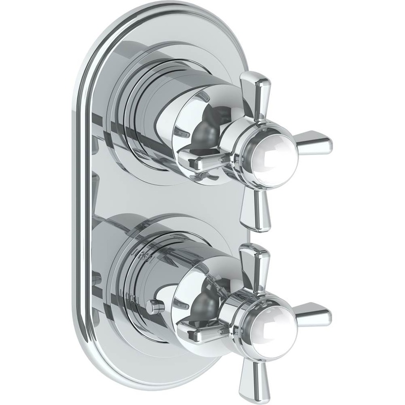 Watermark 34-T25-S1 Haley Wall Mounted Mini Thermostatic Shower Trim With Built-In Control 3-1/2 X 6-1/4.