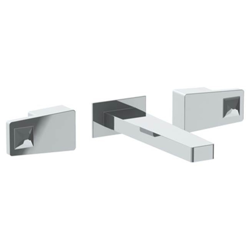 Watermark 35-2.2-ED3 Edge Wall Mounted 3 Hole Lavatory Set With 7 1/8 CTC  Spout