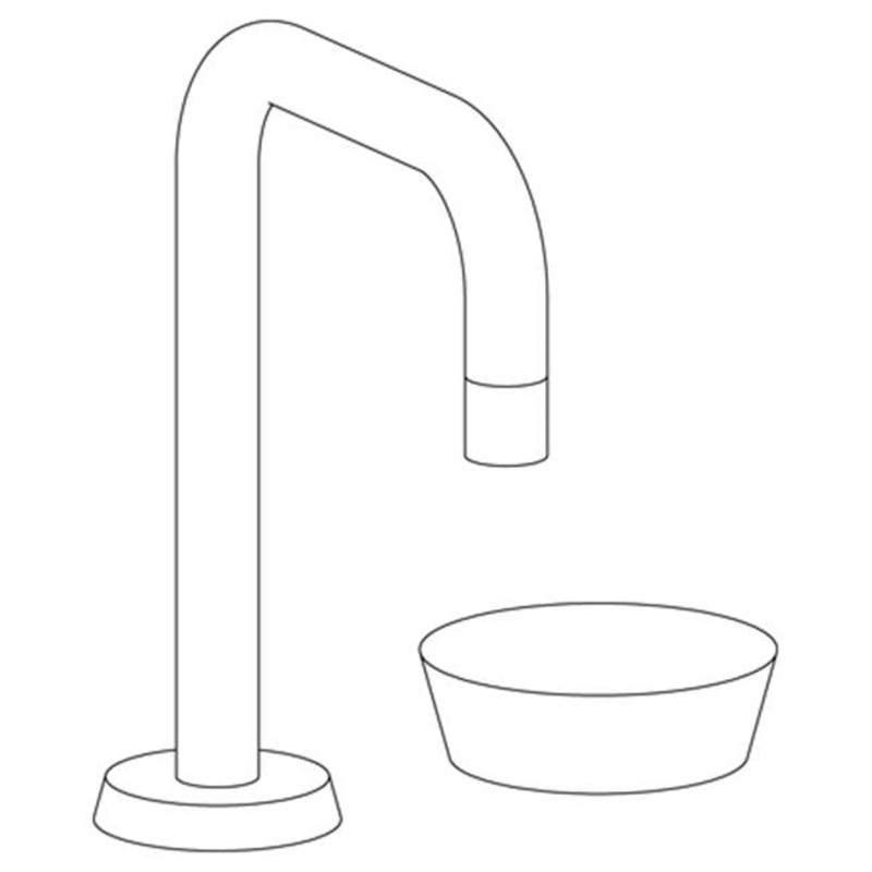 Watermark 36-1.3.18-CM Zen Deck Mounted 2 Hole Extended Square Spout Lavatory Set
