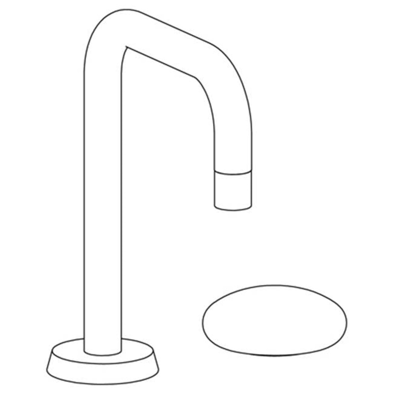 Watermark 36-1.3.18-WM Zen Deck Mounted 2 Hole Extended Square Spout Lavatory Set