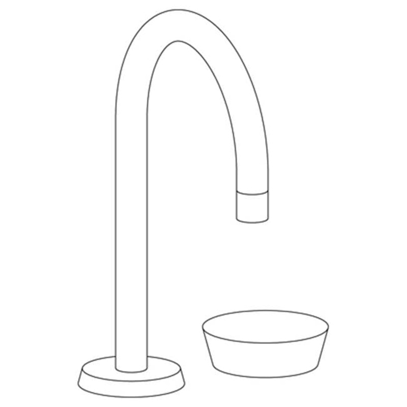 Watermark 36-1.3-IW Zen Deck Mounted 2 Hole Extended Gooseneck Lavatory Set