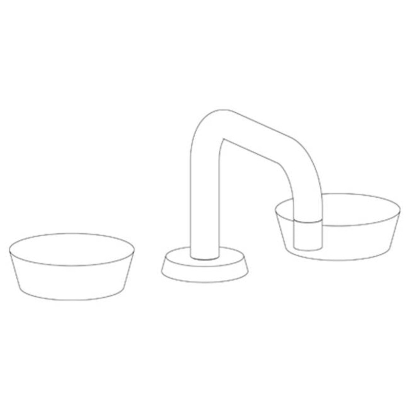 Watermark 36-2.17-IW Zen Deck Mounted 3 Hole Square Square Lavatory Set