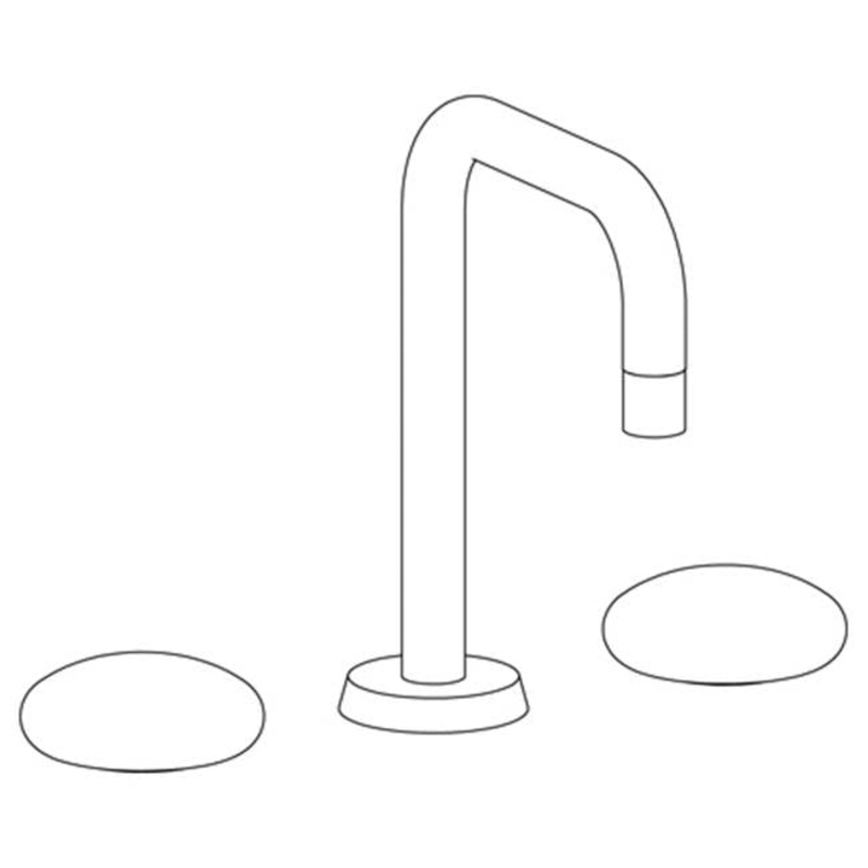 Watermark 36-2.18-HD Zen Deck Mounted 3 Hole Extended Square Spout Lavatory Set