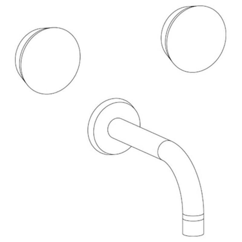 Watermark 36-5-IW Zen Wall Mounted 3 Hole Bath Set