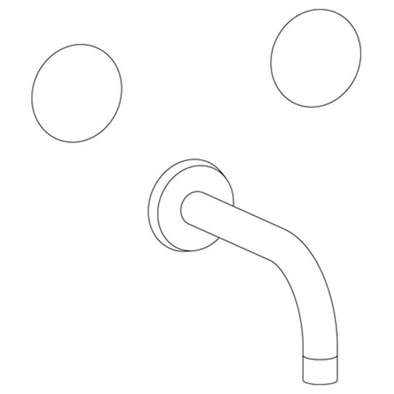 Watermark 36-5-WM Zen Wall Mounted 3 Hole Bath Set