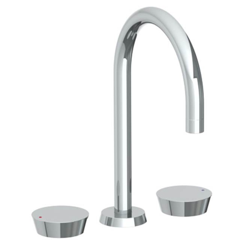 Watermark 36-8-BL1 Zen Deck Mounted 3 Hole Gooseneck Bath Set