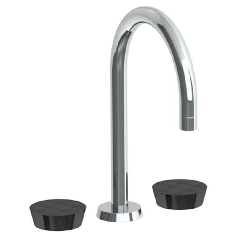 Watermark 36-8-NM Zen Deck Mounted 3 Hole Gooseneck Bath Set