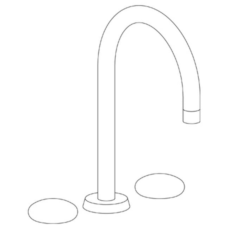 Watermark 36-8-WM Zen Deck Mounted 3 Hole Gooseneck Bath Set