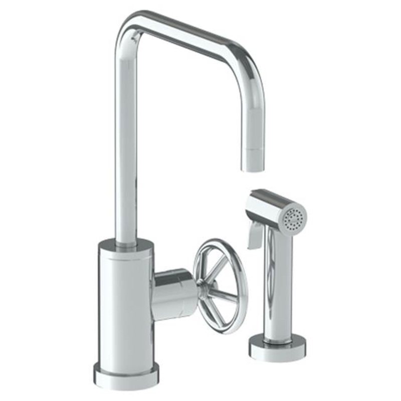 Watermark 31-7.4-BK Brooklyn Deck Mounted 2 Hole Kitchen Set – Includes Side Spray
