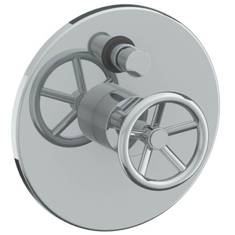 Watermark 31-P90-BK Brooklyn Wall Mounted Pressure Balance Shower Trim With Diverter 7 Diameter