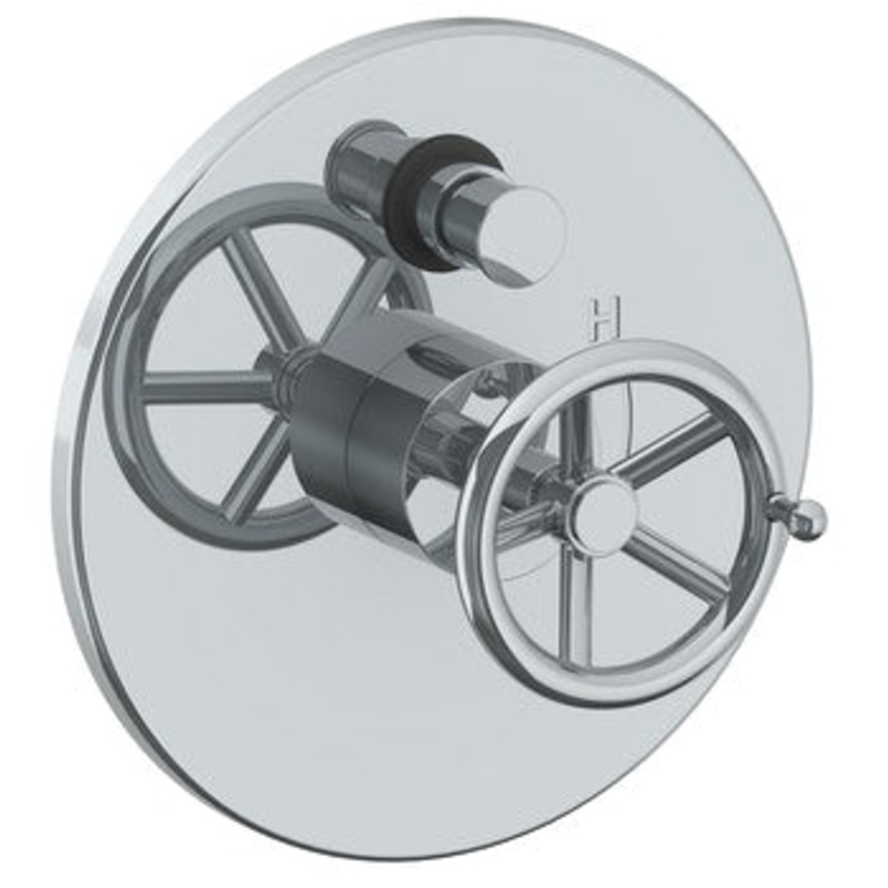 Watermark 31-P90-BKA1 Brooklyn Wall Mounted Pressure Balance Shower Trim With Diverter 7 Diameter