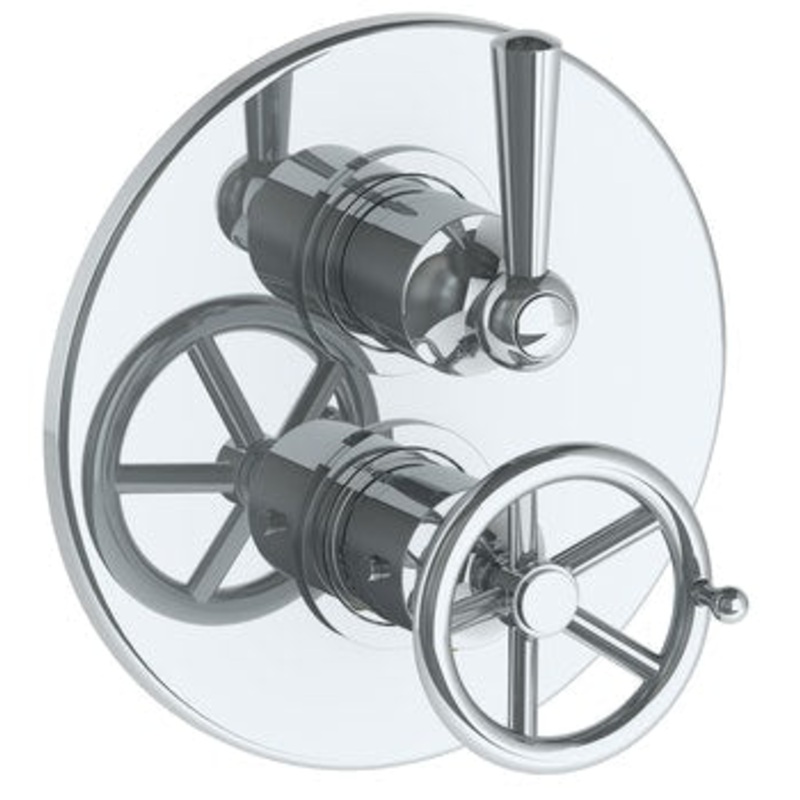 Watermark 31-T20-BKA1 Brooklyn Wall Mounted Thermostatic Shower Trim With Built-In Control 7-1/2 Diameter