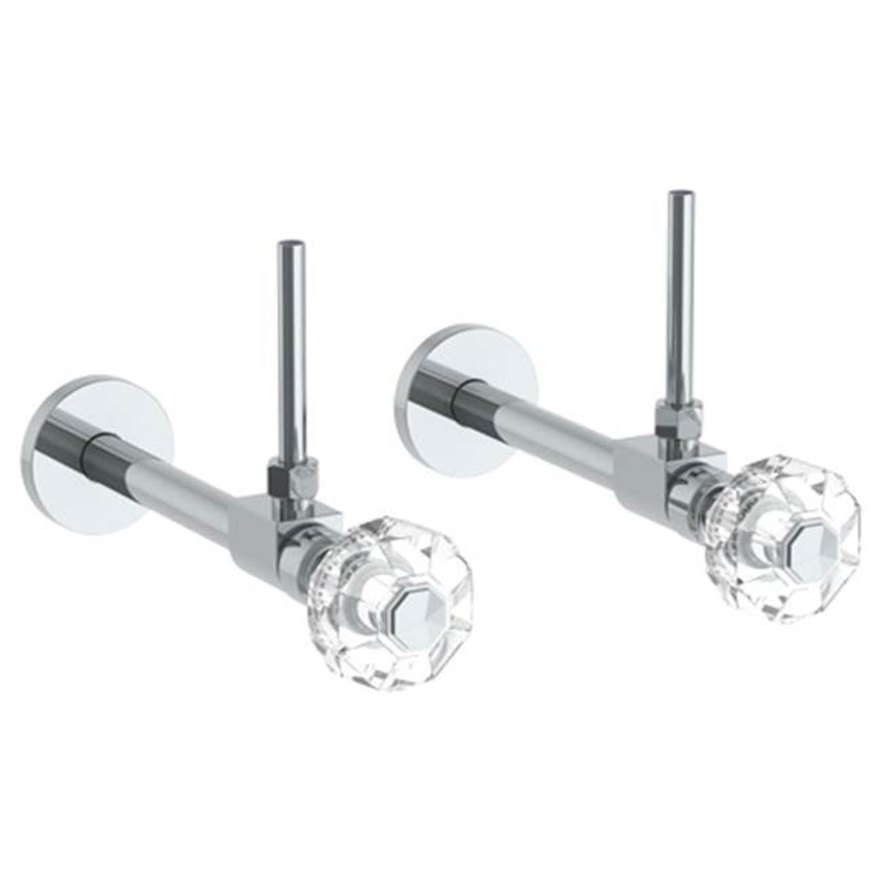 Watermark 314-MAS3-CRY5 Beverly Lavatory Angle Stop Kit -1/2 Sweat X 3/8 Od Compression