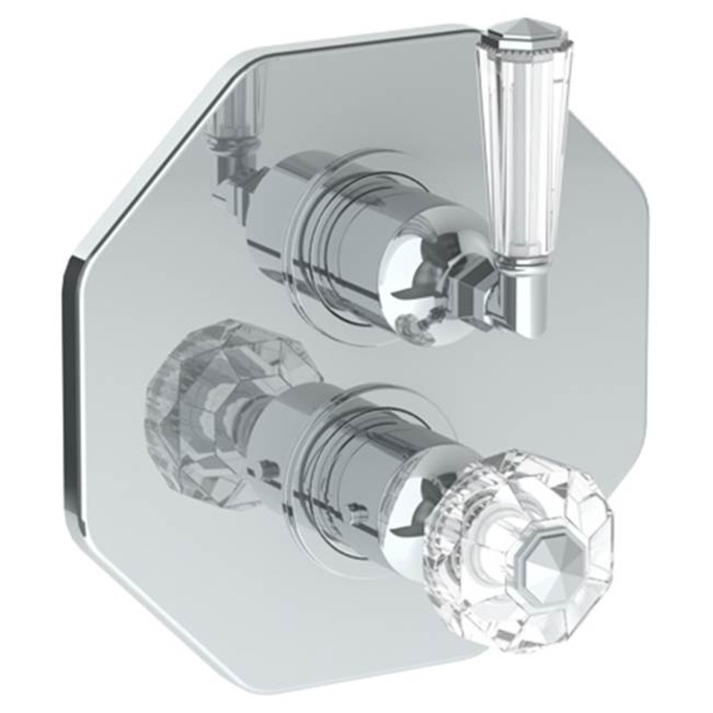 Watermark 314-T20-CRY4 Beverly Wall Mounted Thermostatic Shower Trim With Built-In Control 7-1/2