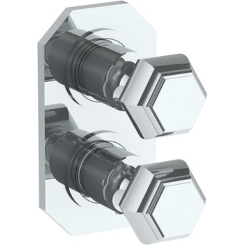 Watermark 314-T25-T6 Beverly Wall Mounted Mini Thermostatic Shower Trim With Built-In Control 3-1/2 X 6-1/4.