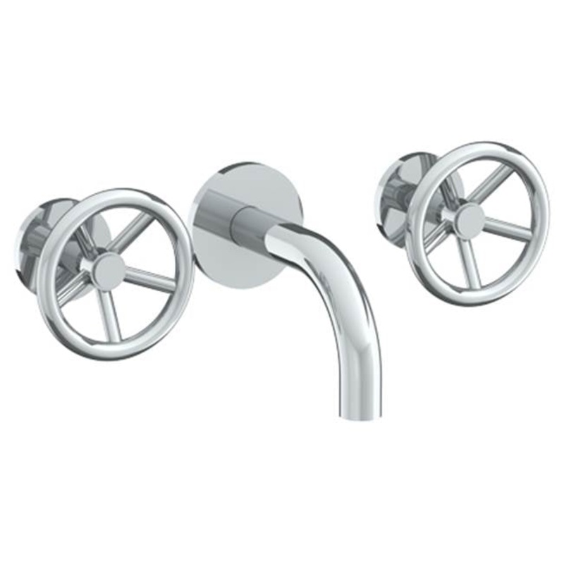 Watermark 31-2.2S-BK Brooklyn Wall Mounted 3 Hole Lavatory Set With 6 Spout