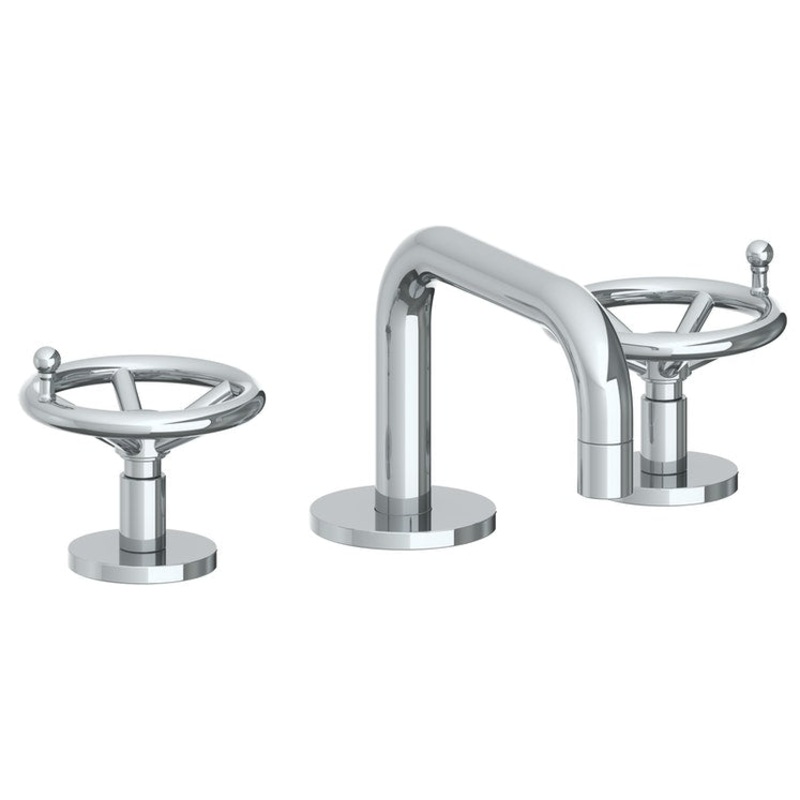 Watermark 31-2-BKA1 Brooklyn Deck Mounted 3 Hole Square Lavatory Set