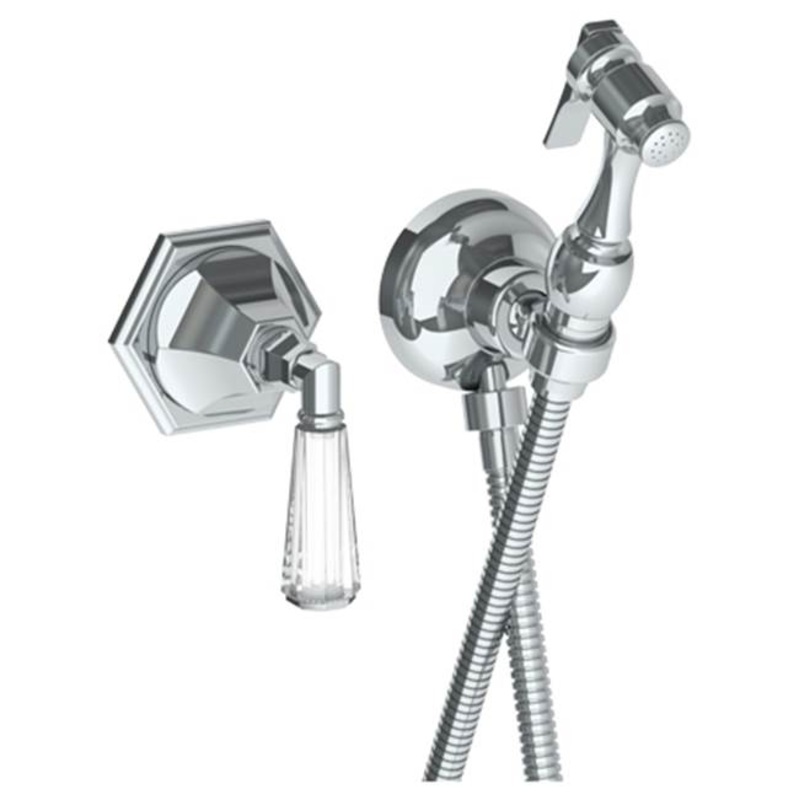 Watermark 314-4.4-CRY4 Beverly Wall Mounted Bidet Spray Set & Progressive Mixer With 49 Hose