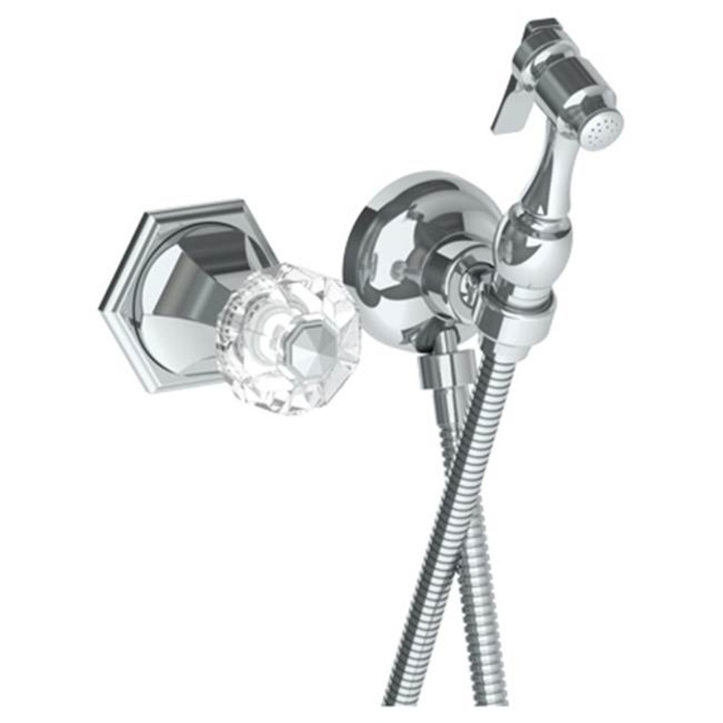 Watermark 314-4.4-CRY5 Beverly Wall Mounted Bidet Spray Set & Progressive Mixer With 49 Hose