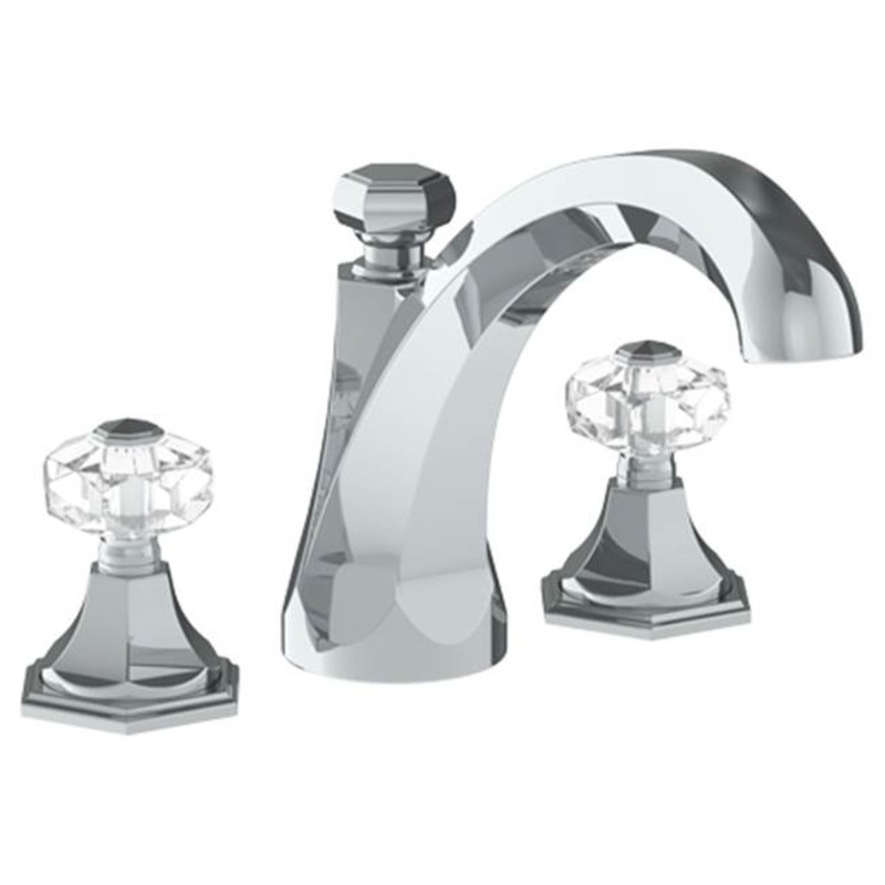 Watermark 314-8.205-CRY5 Beverly Deck Mounted 3 Hole Extended Bath Set