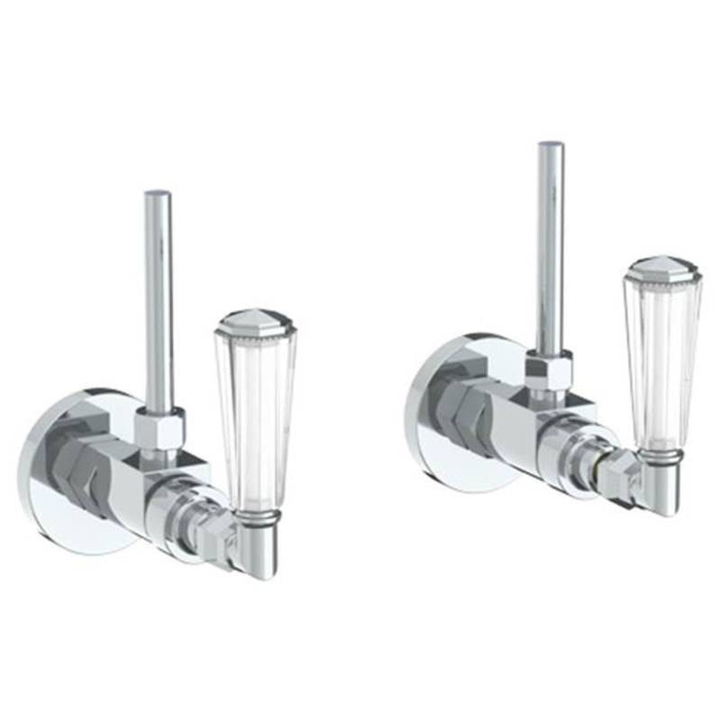 Watermark 314-MAS1-CRY4 Beverly Lavatory Angle Stop Kit -1/2 Compression X 3/8 Od Compression