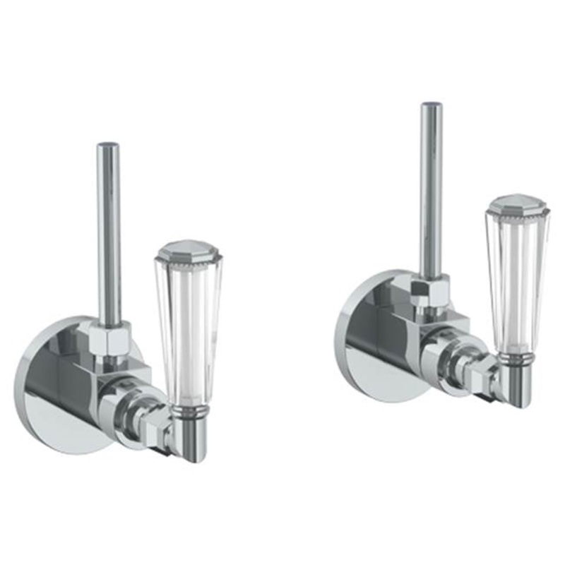 Watermark 314-MAS2-CRY4 Beverly Lavatory Angle Stop Kit -1/2 IPS X 3/8 Od Compression