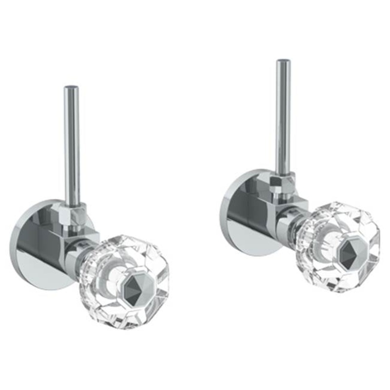 Watermark 314-MAS2-CRY5 Beverly Lavatory Angle Stop Kit -1/2 IPS X 3/8 Od Compression