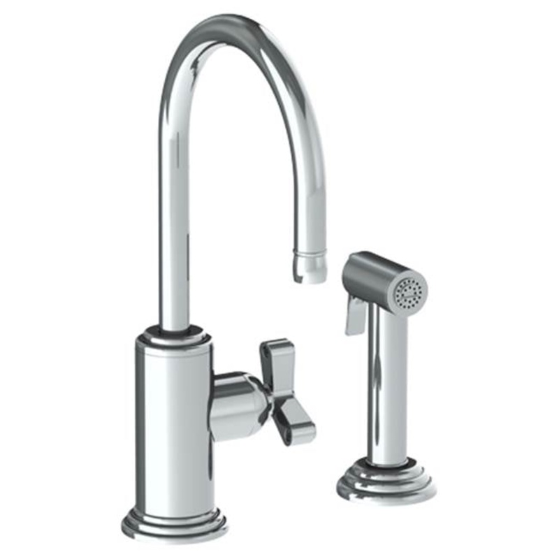 Watermark 29-7.4-TR15 Anika Deck Mounted 2 Hole Kitchen Set – Includes Side Spray