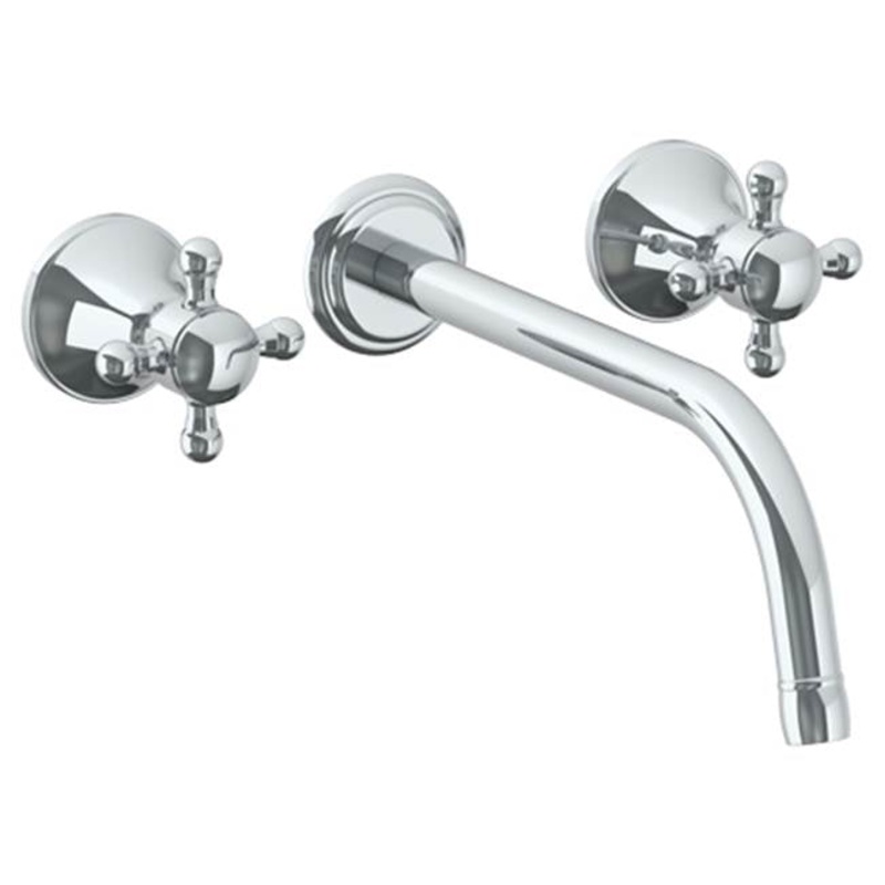 Watermark 313-2.2L-AX York Wall Mounted 3 Hole Lavatory Set With 11 CTC  Spout
