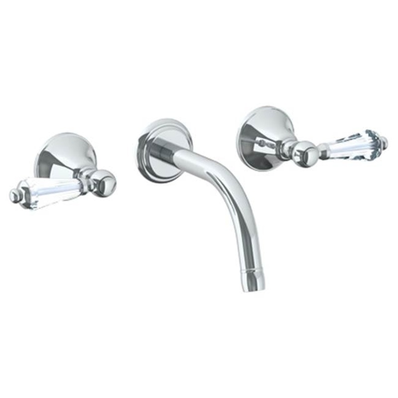 Watermark 313-2.2S-SW York Wall Mounted 3 Hole Lavatory Set With 6 1/2 CTC  Spout