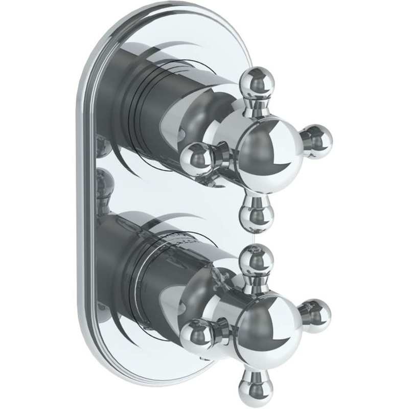 Watermark 313-T25-AX York Wall Mounted Mini Thermostatic Shower Trim With Built-In Control 3-1/2 X 6-1/4.
