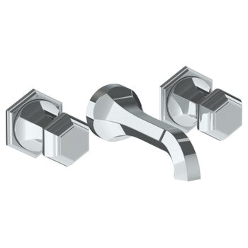 Watermark 314-2.2-T6 Beverly Wall Mounted 3 Hole Lavatory Set With 6 3/4 CTC  Spout