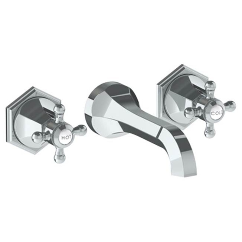 Watermark 314-2.2-XX Beverly Wall Mounted 3 Hole Lavatory Set With 6 3/4 CTC  Spout