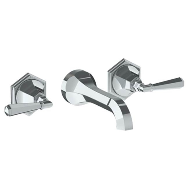Watermark 314-2.2-YY Beverly Wall Mounted 3 Hole Lavatory Set With 6 3/4 CTC  Spout