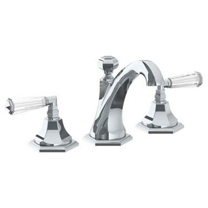 Watermark 314-2.205-CRY4 Beverly Deck Mounted 3 Hole Extended Lavatory Set