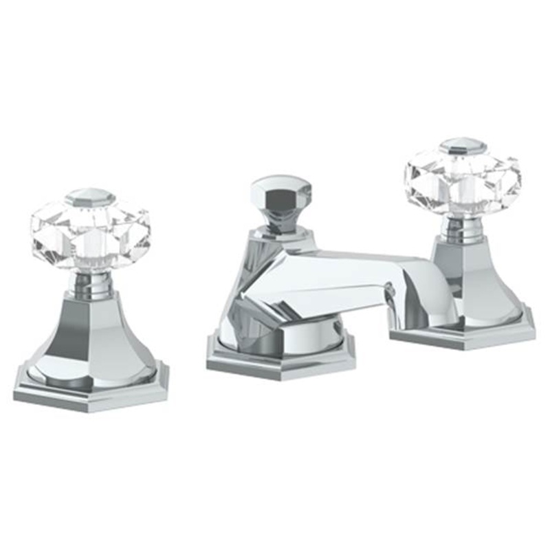 Watermark 314-2-CRY5 Beverly Deck Mounted 3 Hole Lavatory Set