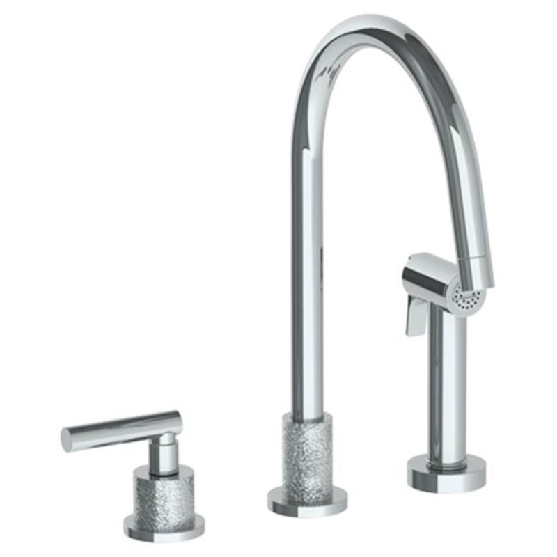 Watermark 27-7.1.3A-CL14 Sense Deck Mounted 3 Hole Kitchen Set – Includes Side Spray