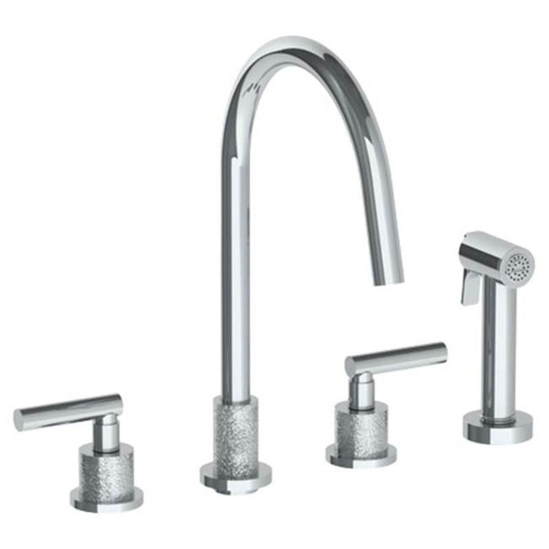 Watermark 27-7.1-CL14 Sense Deck Mounted 4 Hole Kitchen Set – Includes Side Spray