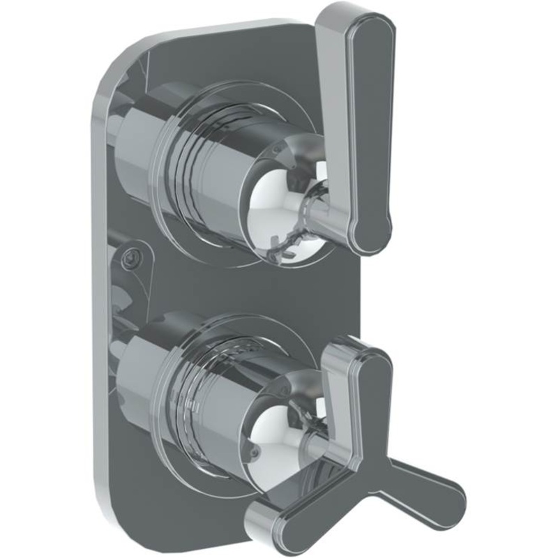 Watermark 29-T25-TR14 Transitional Wall Mounted Mini Thermostatic Shower Trim With Built-In Control 3-1/2 X 6-1/4.