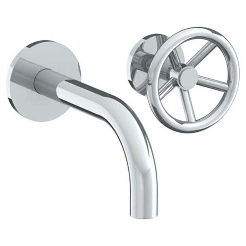 Watermark 31-1.2M-BK Brooklyn Wall Mounted 2 Hole Lavatory Set With 8 3/4 Spout