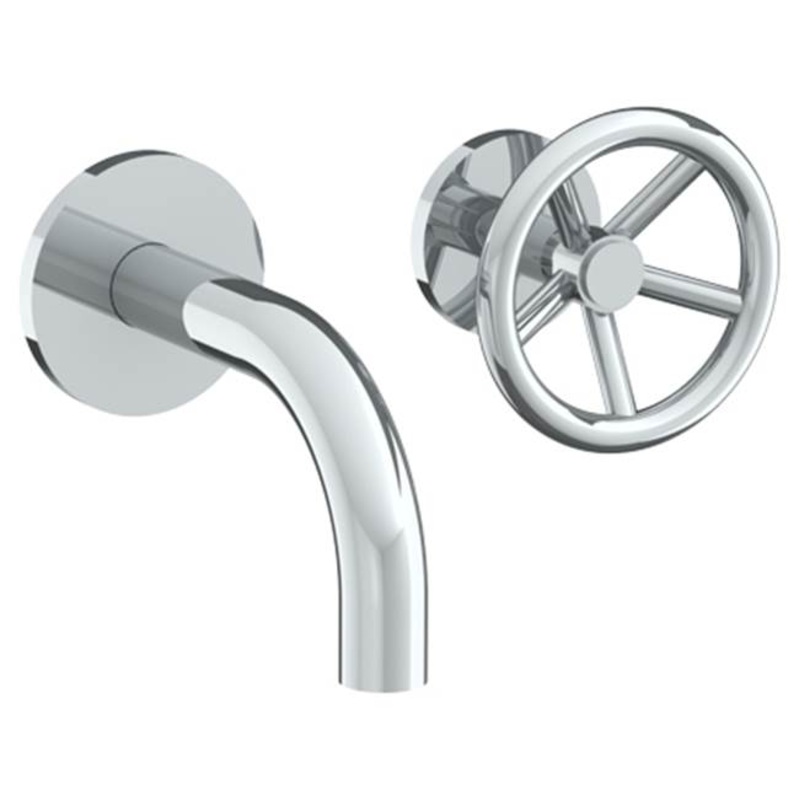 Watermark 31-1.2S-BK Brooklyn Wall Mounted 2 Hole Lavatory Set With 6 Spout