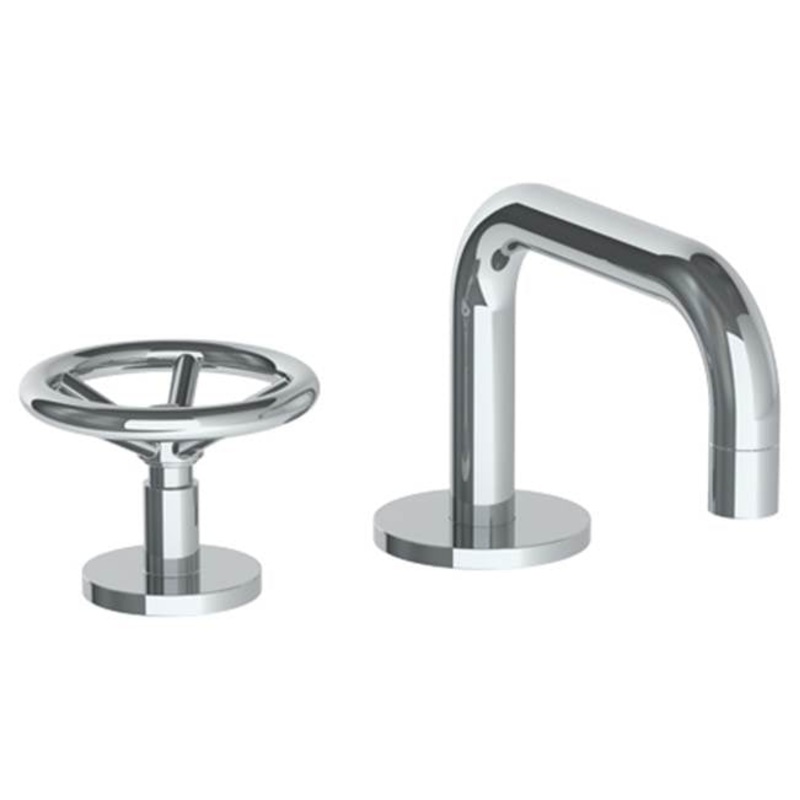 Watermark 31-1.3-BK Brooklyn Deck Mounted 2 Hole Square Lavatory Set