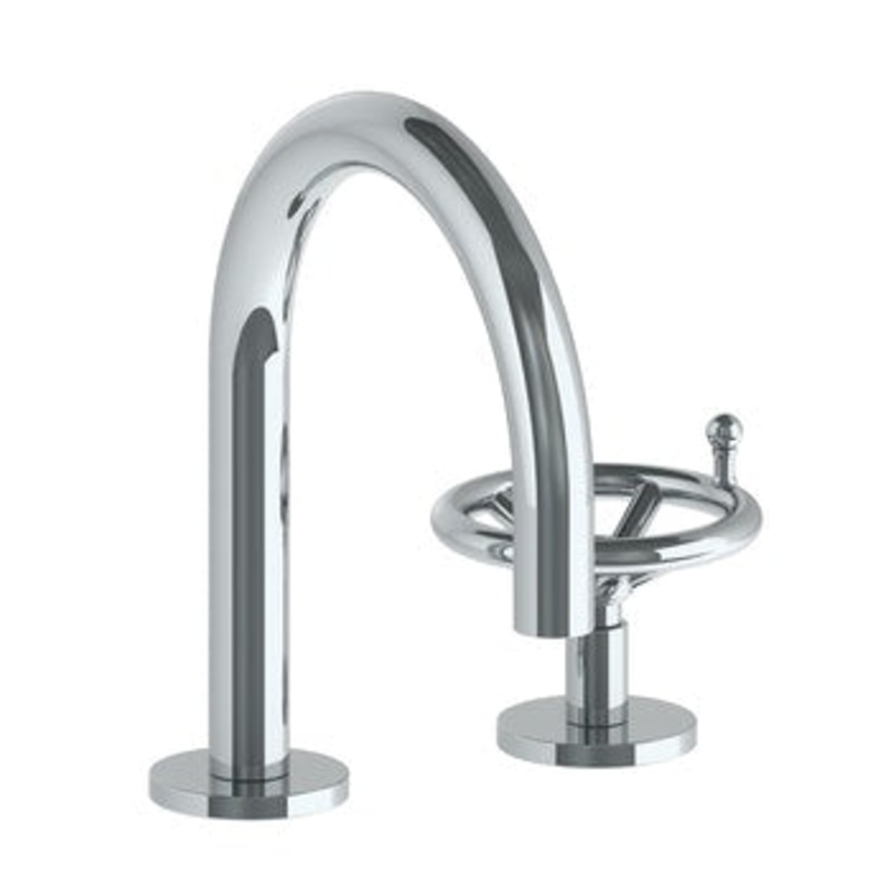 Watermark 31-1.3GS-BKA1 Brooklyn Deck Mounted 2 Hole Gooseneck Lavatory Set