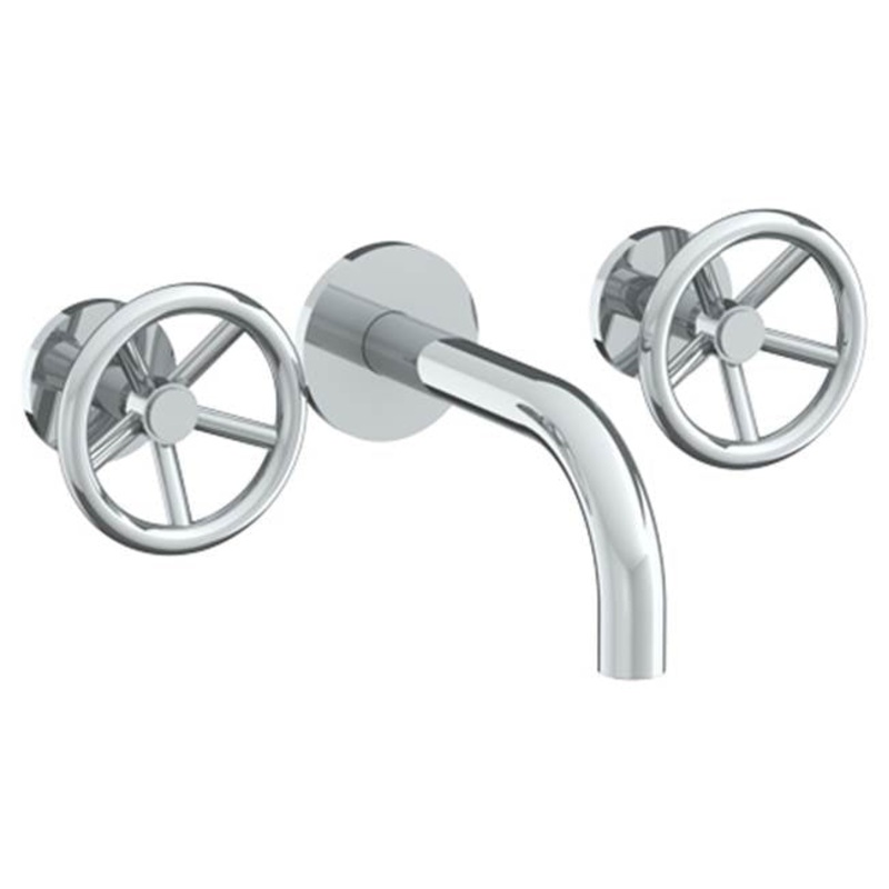 Watermark 31-2.2M-BK Brooklyn Wall Mounted 3 Hole Lavatory Set With 8 3/4 Spout