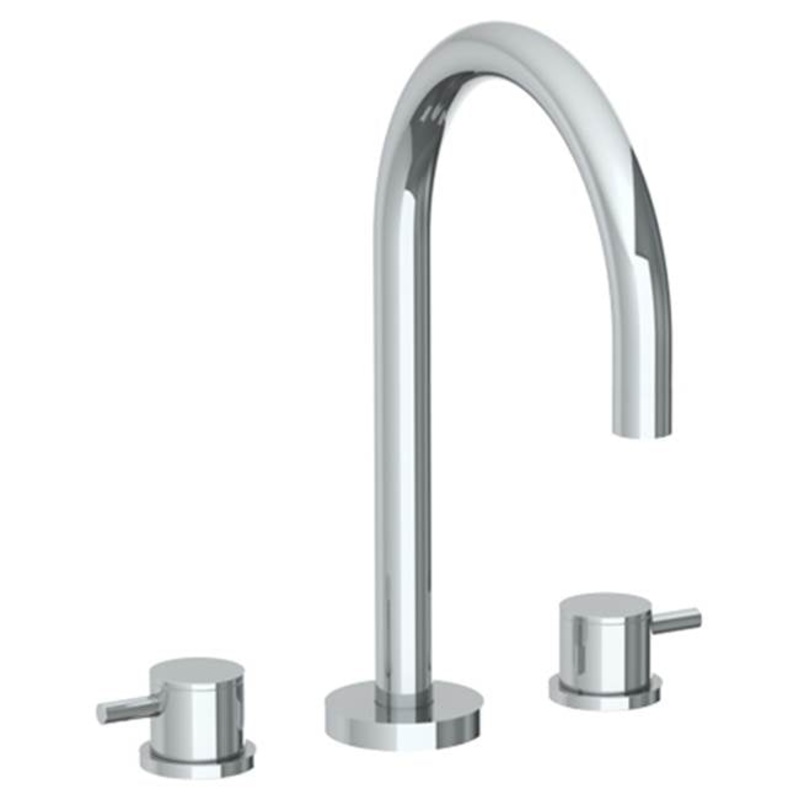 Watermark 22-8-TIB Titanium Deck Mounted 3 Hole Gooseneck Bath Set